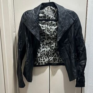 Kenna-T Edgy Black Leather Jacket